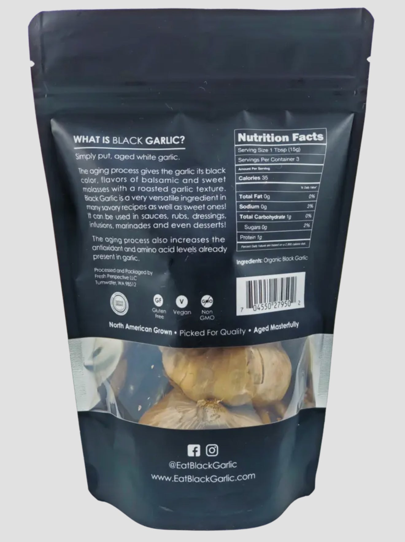 Fresh Perspective Organic Black Garlic – 1.8 oz - Beyond The Veils