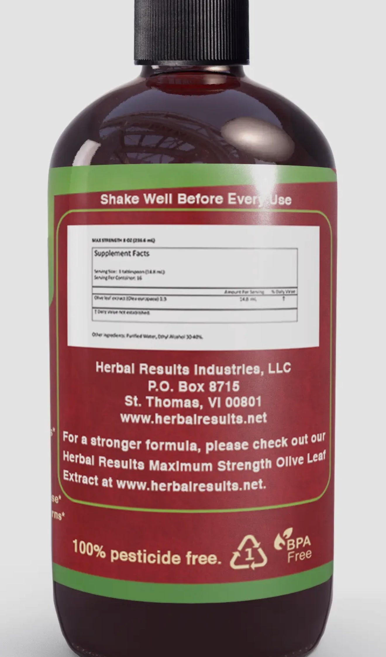 Herbal Results Maximum Strength Olive Leaf Extract Plus Phytonutrients – Full - Spectrum Elixir for Sacred Immunity (8 oz) - Beyond The Veils