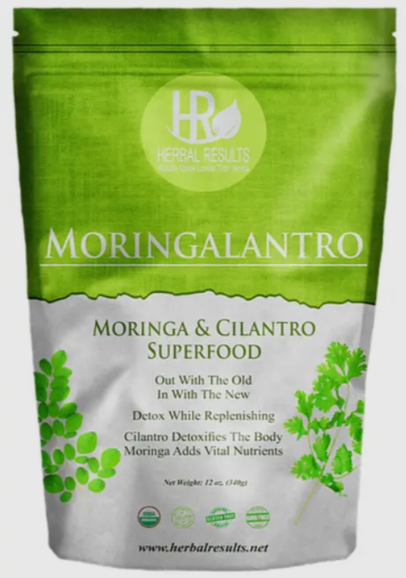 Herbal Results Moringalantro – Moringa & Cilantro Superfood Detox Blend (12 oz) - Beyond The Veils
