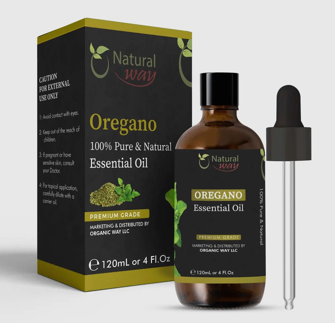 Natural Way Oregano Essential Oil – Pure Steam - Distilled Aromatherapy Elixir (4 fl oz / 120 mL) - Beyond The Veils