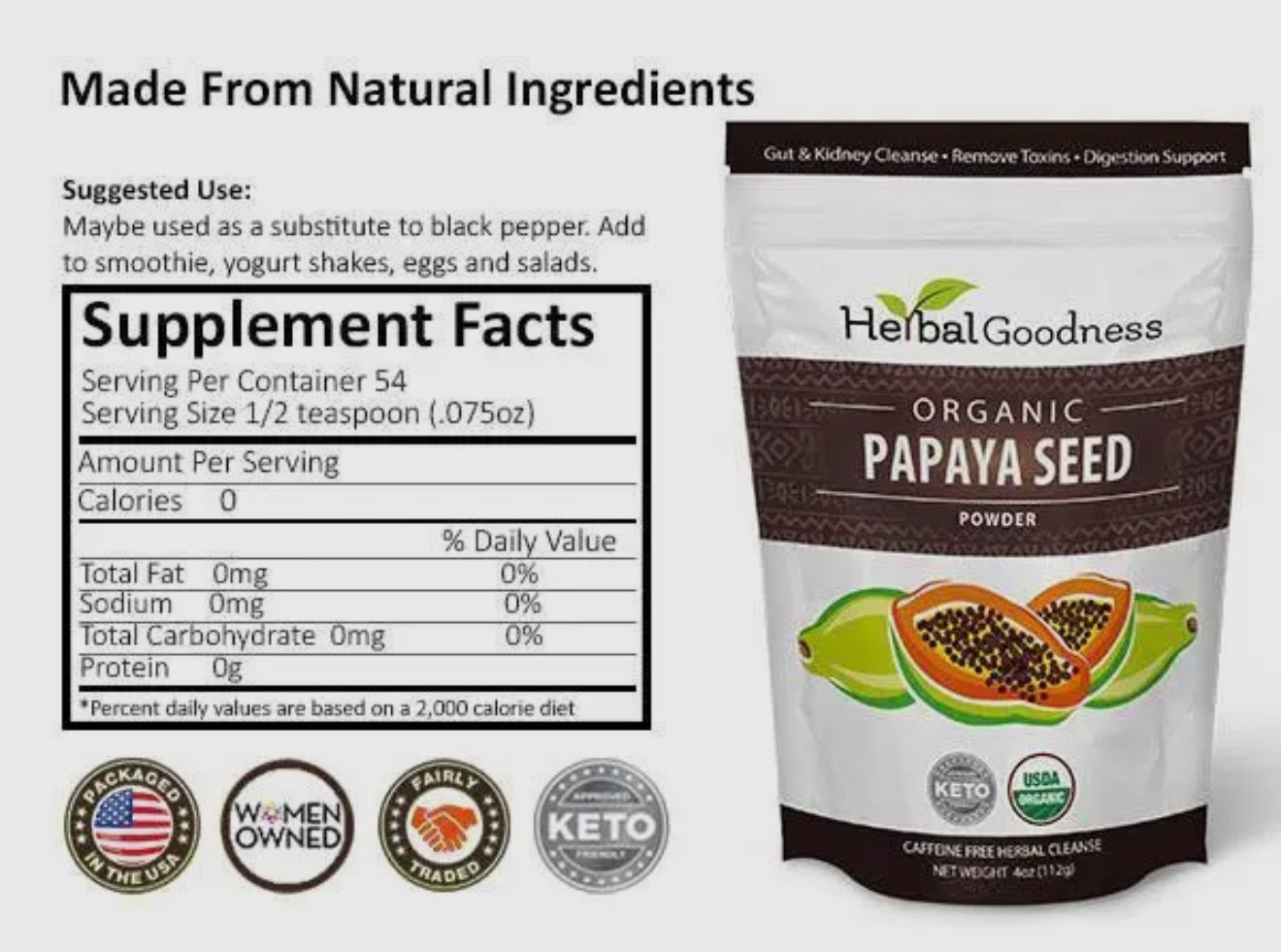 Organic Papaya Seed Powder – Intestinal Alchemy & Full Body Detox (4oz) - Beyond The Veils