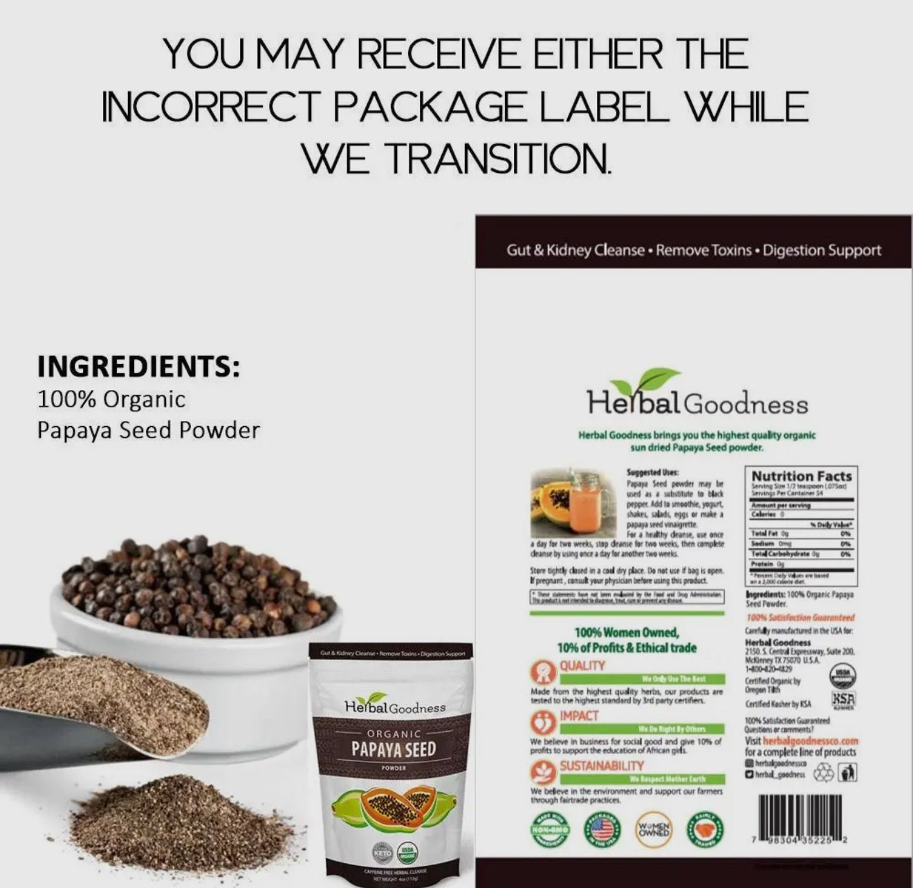 Organic Papaya Seed Powder – Intestinal Alchemy & Full Body Detox (4oz) - Beyond The Veils