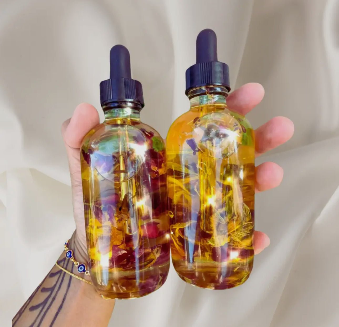 Private Label Rose Body Oil with Rose Quartz – 4oz | Beyond The Veils - Beyond The Veils