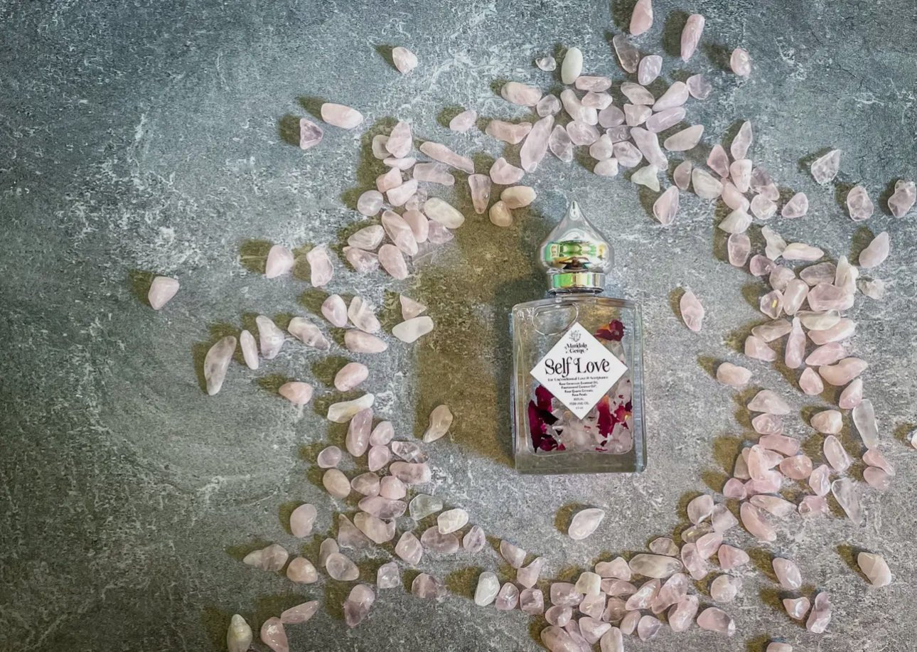 Self Love Rose Quartz Crystal Infused Perfume Oil | Beyond The Veils - Beyond The Veils