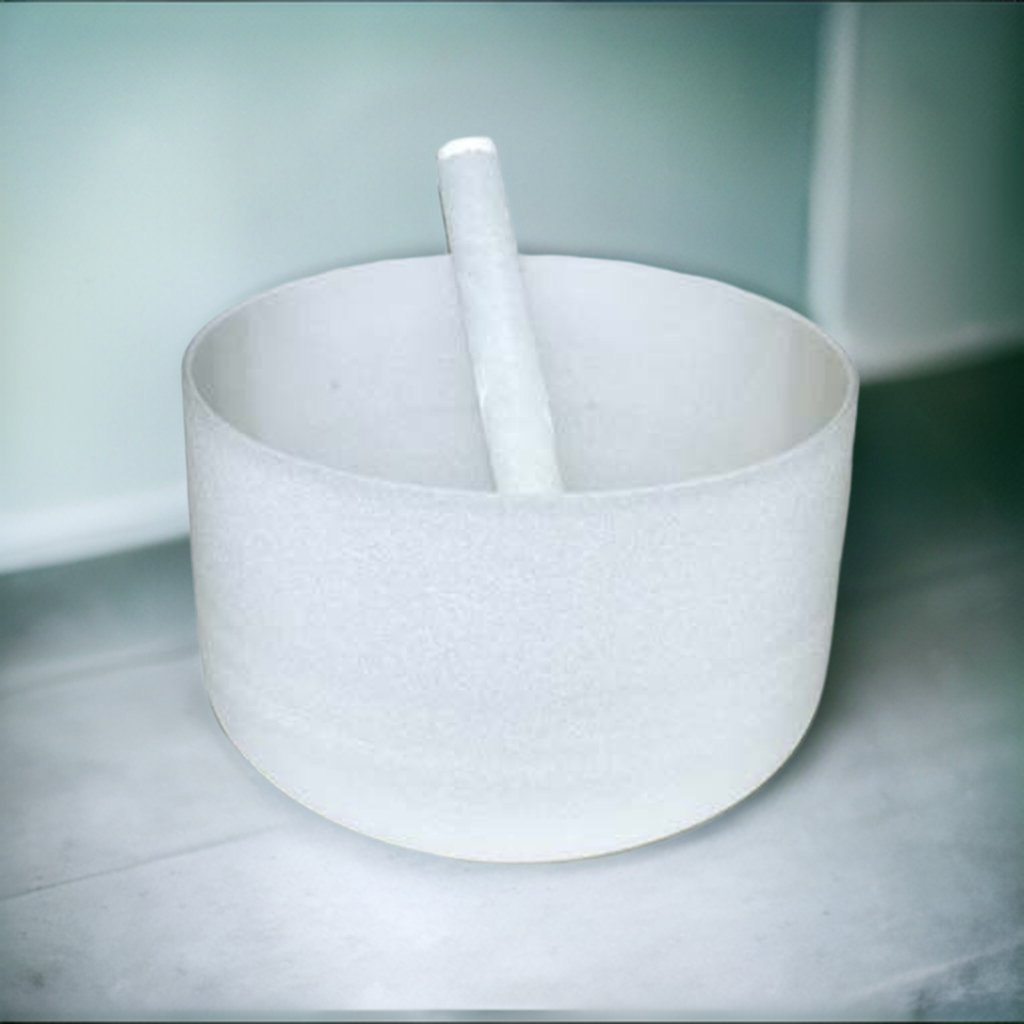 10" Off White Crystal Singing Bowl - Beyond The Veils