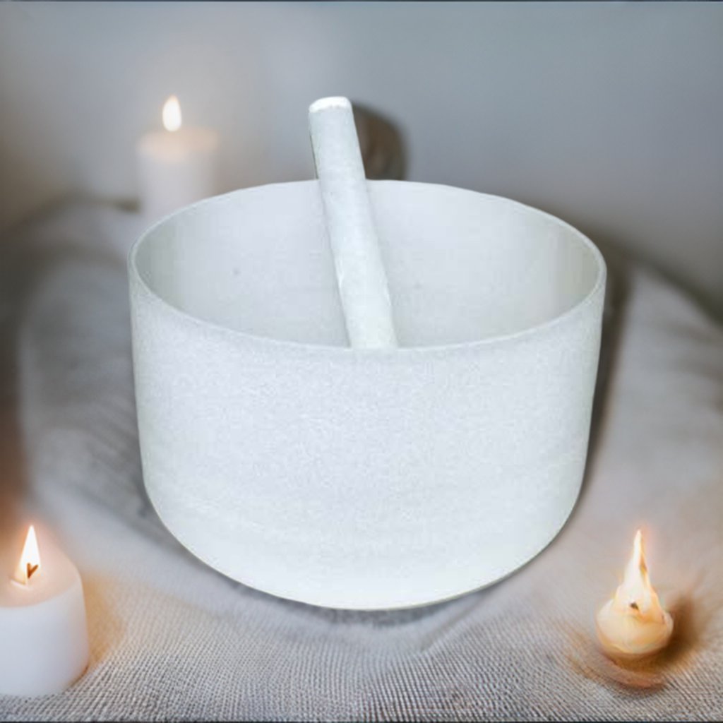 10" Off White Crystal Singing Bowl - Beyond The Veils