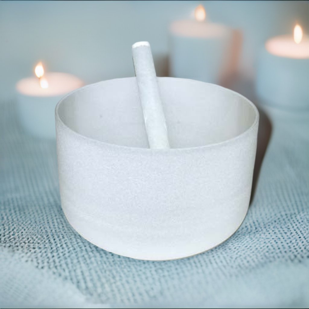 10" Off White Crystal Singing Bowl - Beyond The Veils
