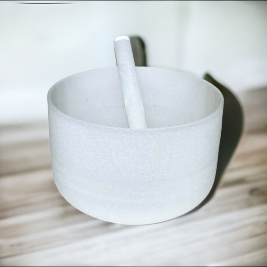 10" Off White Crystal Singing Bowl - Beyond The Veils