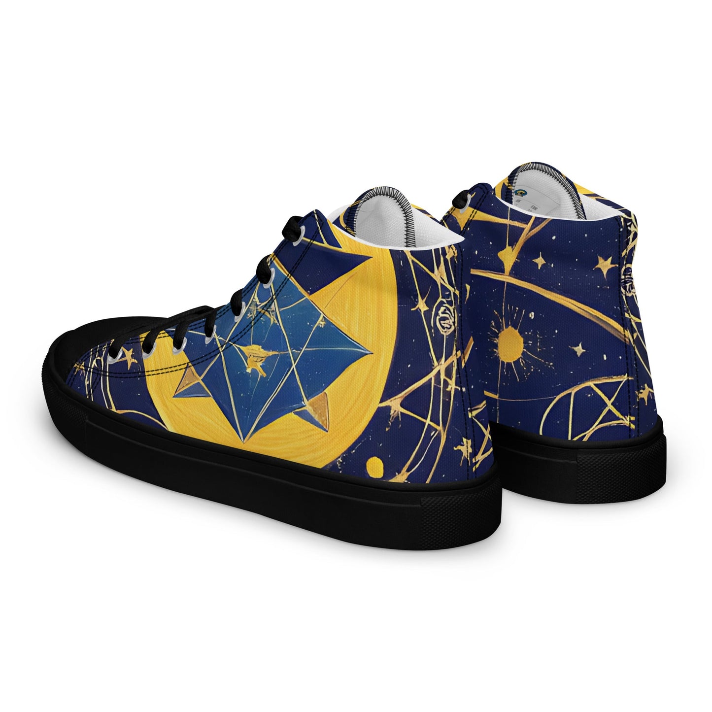 As Above So Below-Men’s high top canvas shoes Preferred - Beyond The Veils