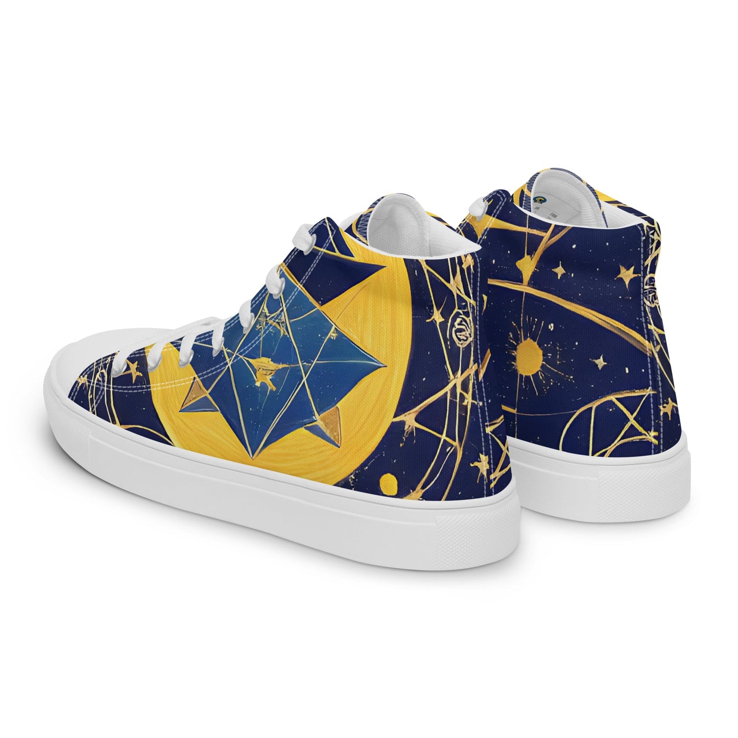 As Above So Below-Men’s high top canvas shoes Preferred - Beyond The Veils