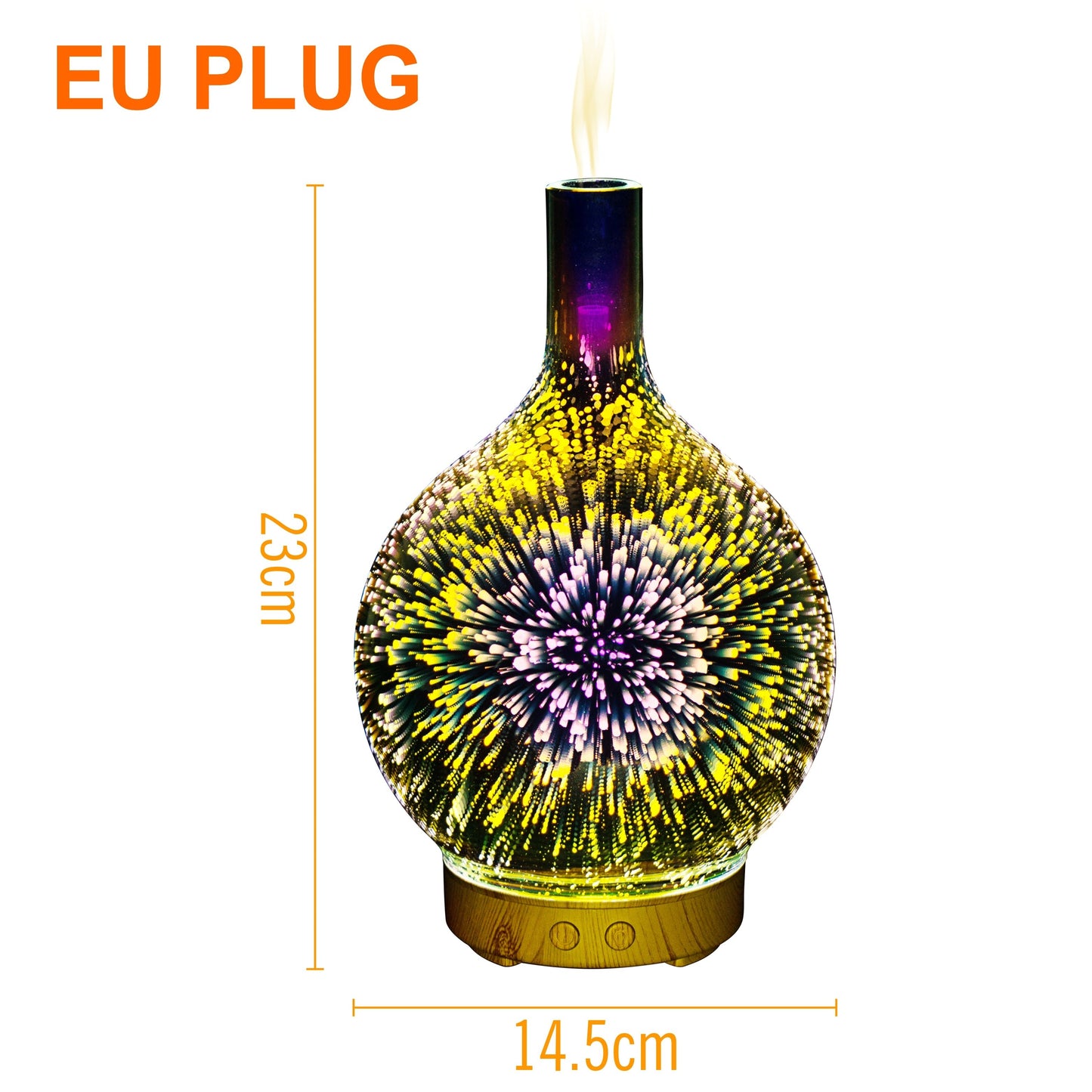 Firework 3D Glass Aromatherapy Ultrasonic Oil Diffuser, Humidifier - Beyond The Veils