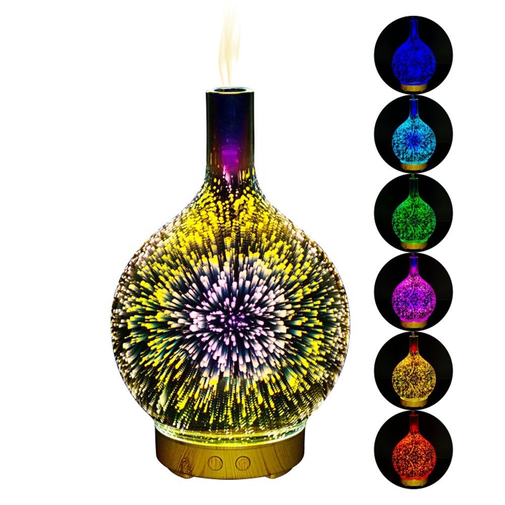 Firework 3D Glass Aromatherapy Ultrasonic Oil Diffuser, Humidifier - Beyond The Veils