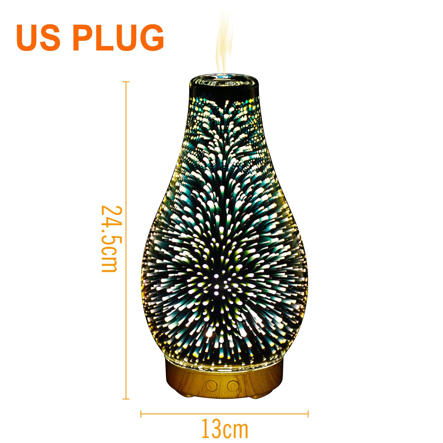 Firework 3D Glass Aromatherapy Ultrasonic Oil Diffuser, Humidifier - Beyond The Veils