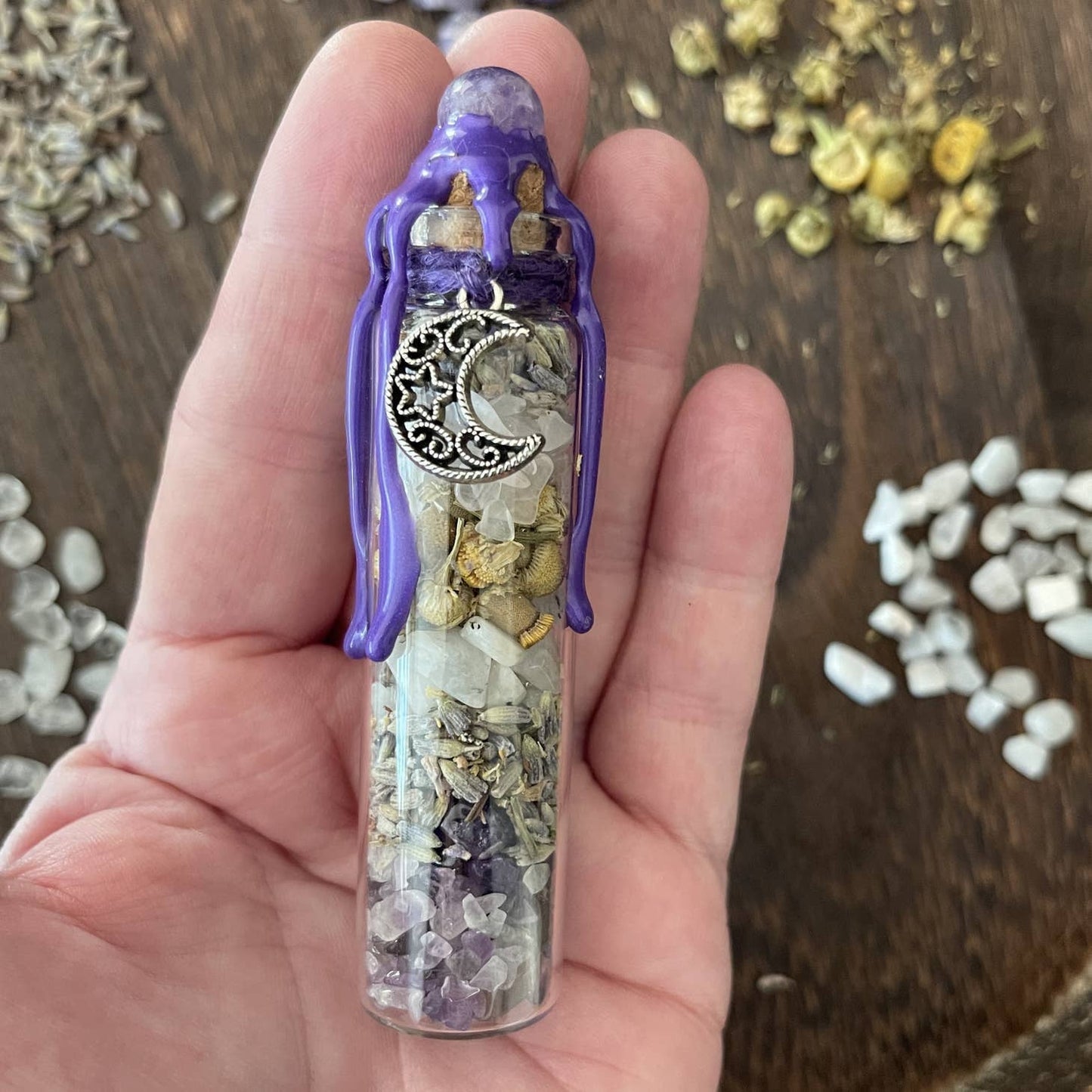 Serenity Moon Spell Jar, Intention Jar, Witch's Spell Bottle - Beyond The Veils