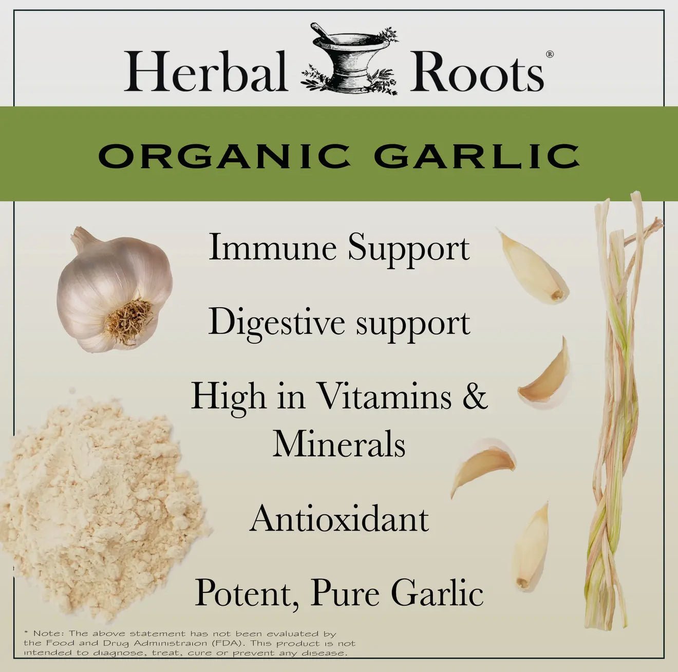 Herbal Roots Organic Whole Bulb Garlic Capsules - Beyond The Veils