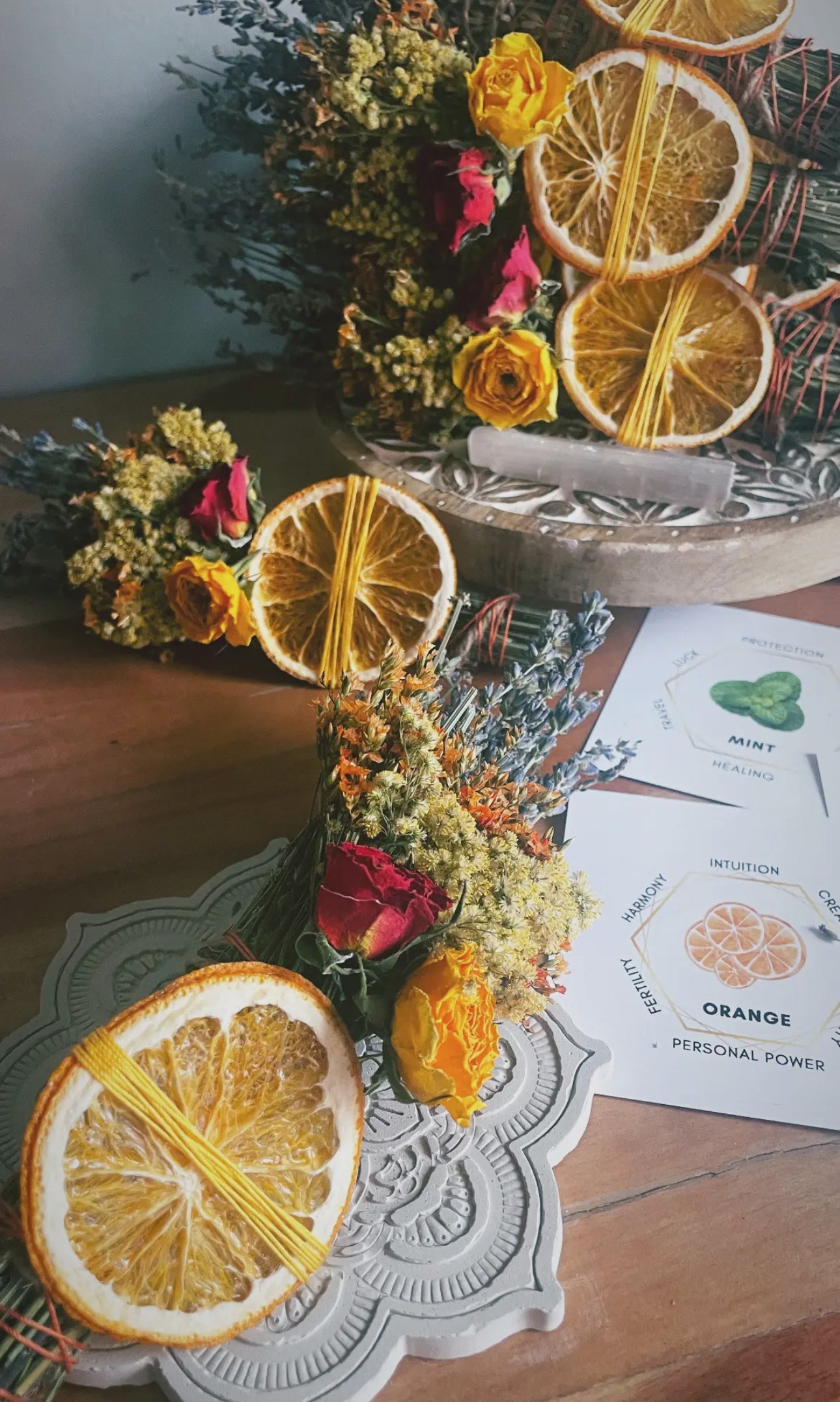 Lavender, Mint & Orange Spring Smudge Stick - Beyond The Veils