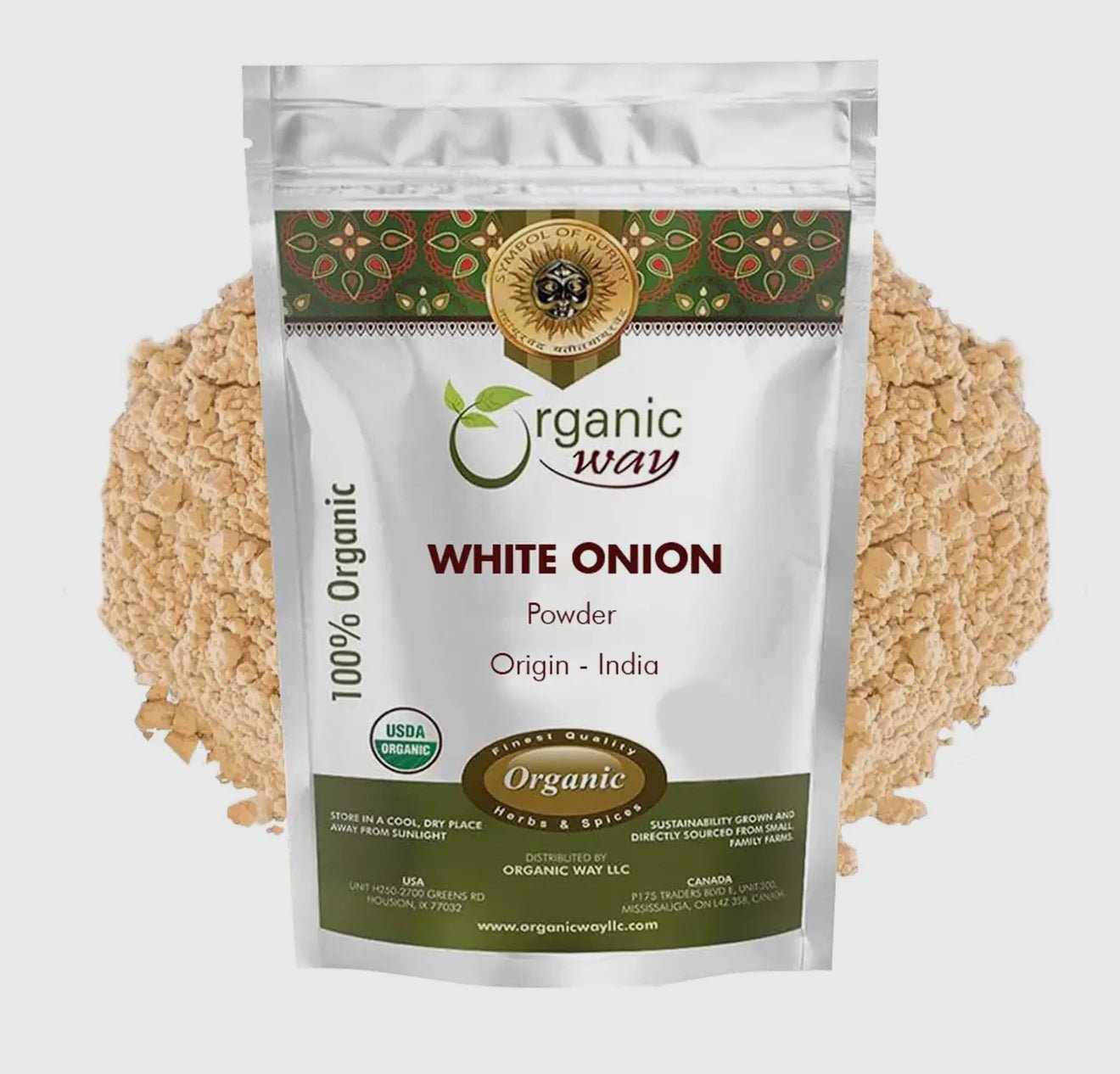 Organic Way White Onion Powder – 1 lb (16 oz) - Beyond The Veils