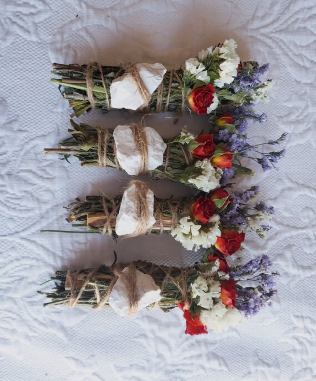 White Howlite, Palo Santo, Rosemary & Sage Smudge Bundle - Beyond The Veils
