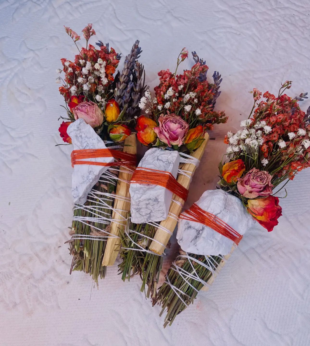 White Howlite, Palo Santo, Rosemary & Sage Smudge Bundle - Beyond The Veils