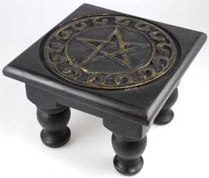 6"x6" Pentagram altar table - Beyond The Veils