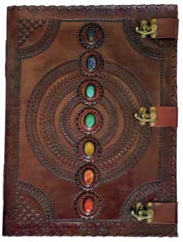 7 Stone leather blank book w/ 3 latch - Beyond The Veils