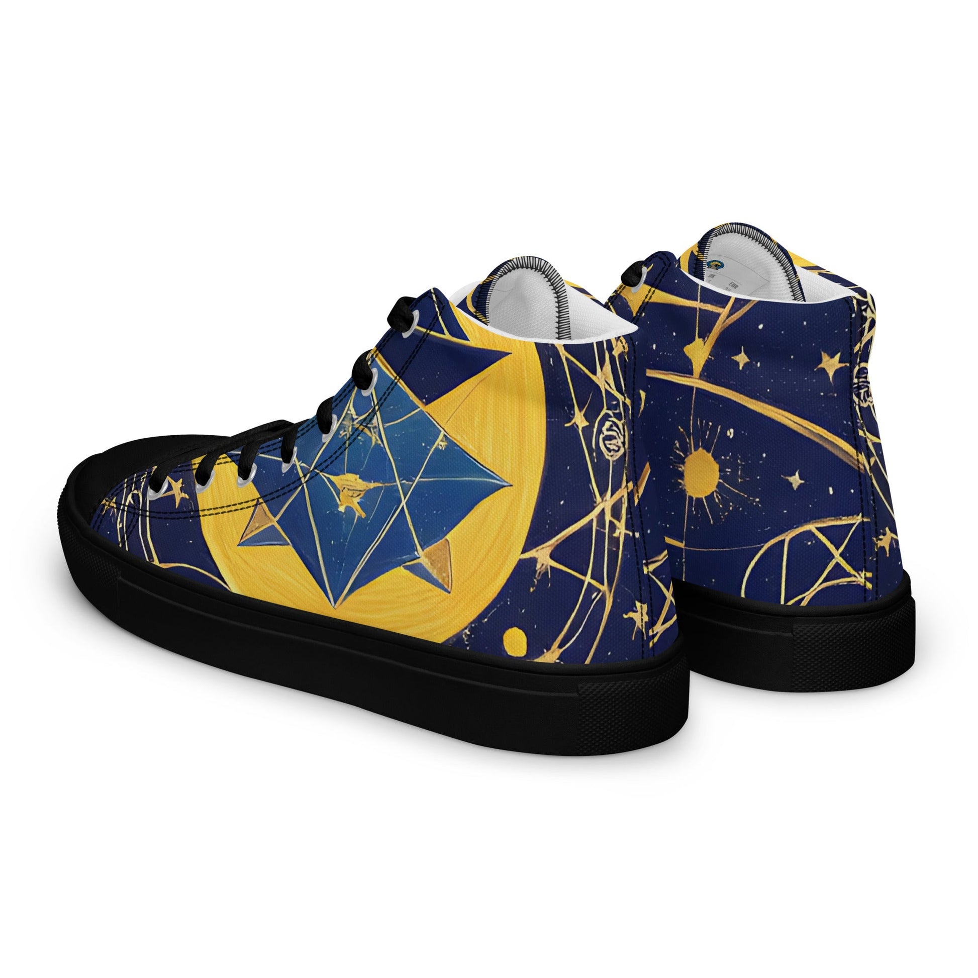 As Above So Below-Men’s high top canvas shoes Preferred - Beyond The Veils
