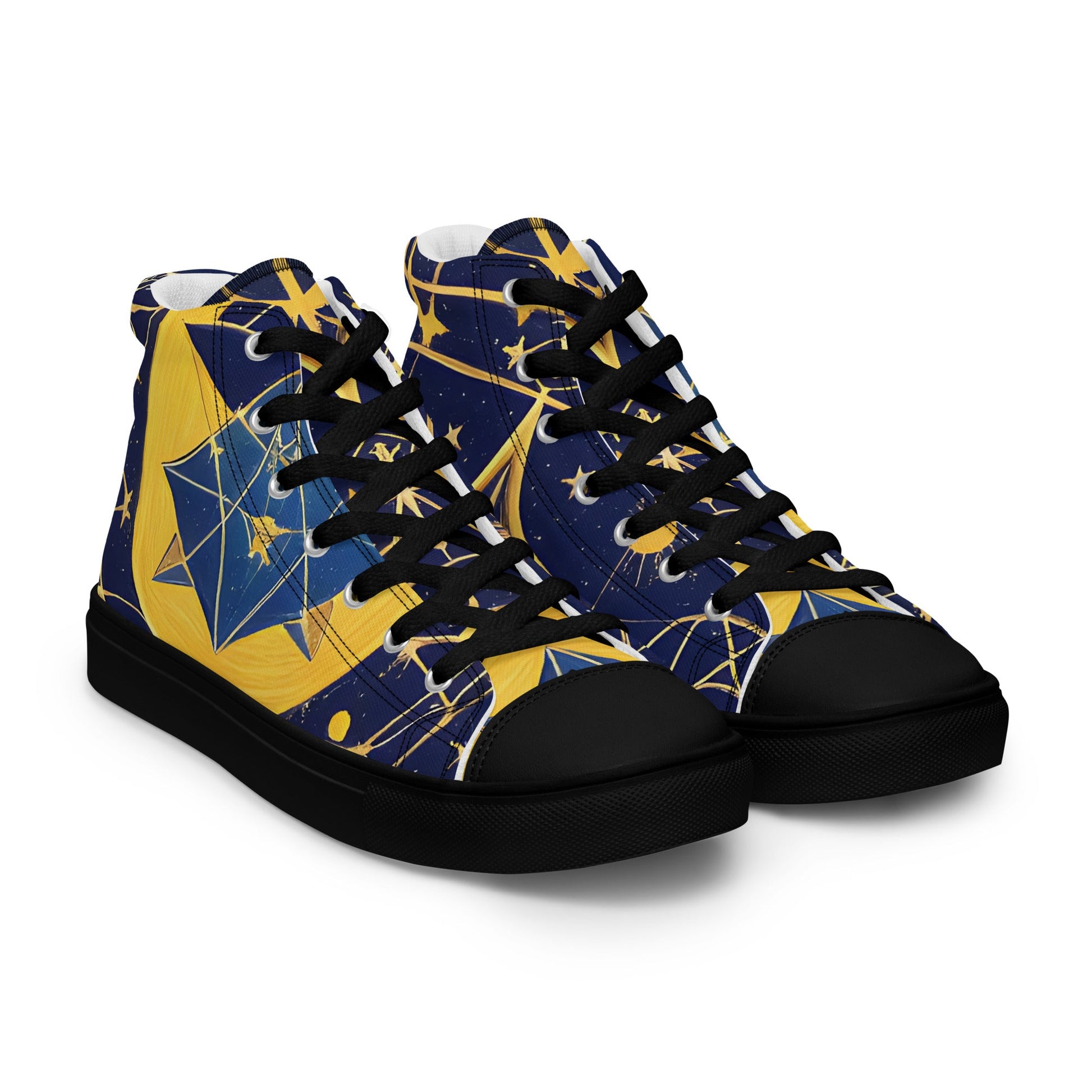 As Above So Below-Men’s high top canvas shoes Preferred - Beyond The Veils