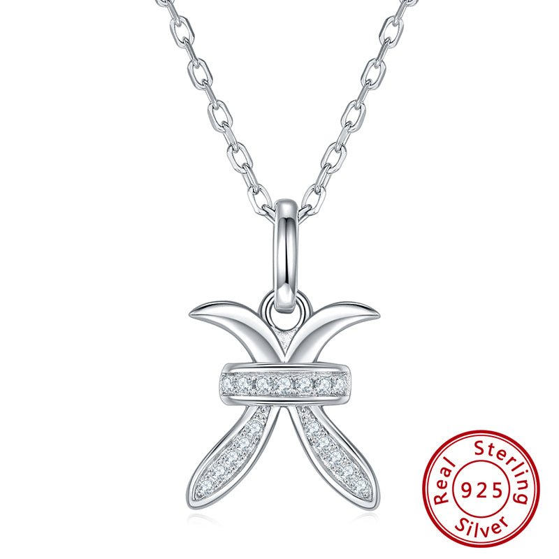 Astrological Signs Silver Diamond Necklace - Beyond The Veils