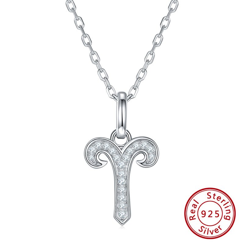 Astrological Signs Silver Diamond Necklace - Beyond The Veils