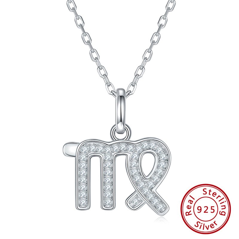 Astrological Signs Silver Diamond Necklace - Beyond The Veils