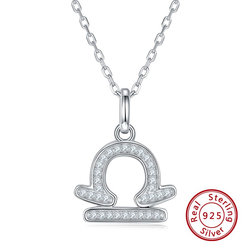 Astrological Signs Silver Diamond Necklace - Beyond The Veils