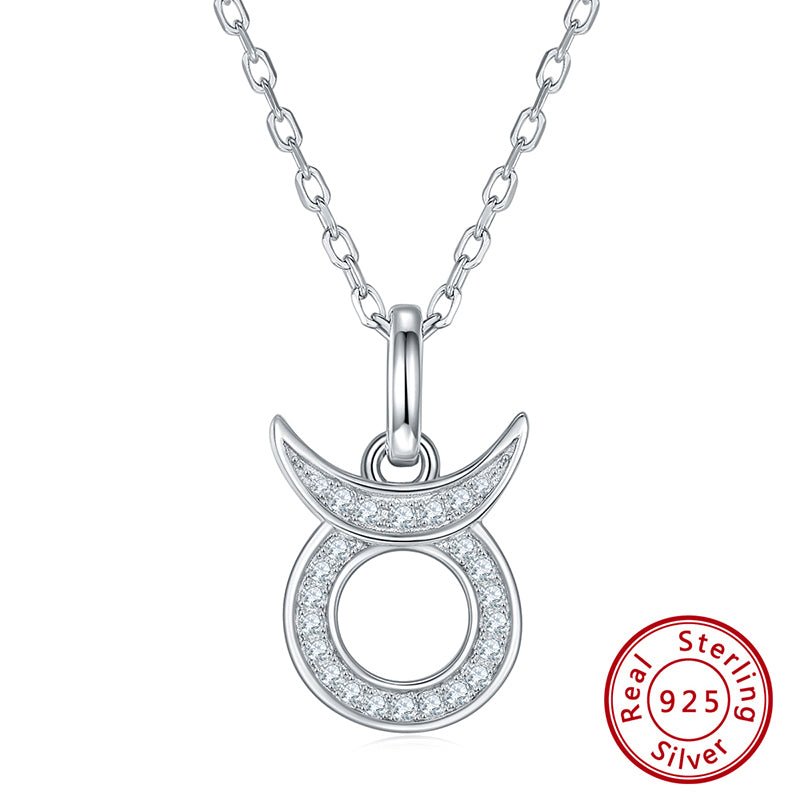 Astrological Signs Silver Diamond Necklace - Beyond The Veils
