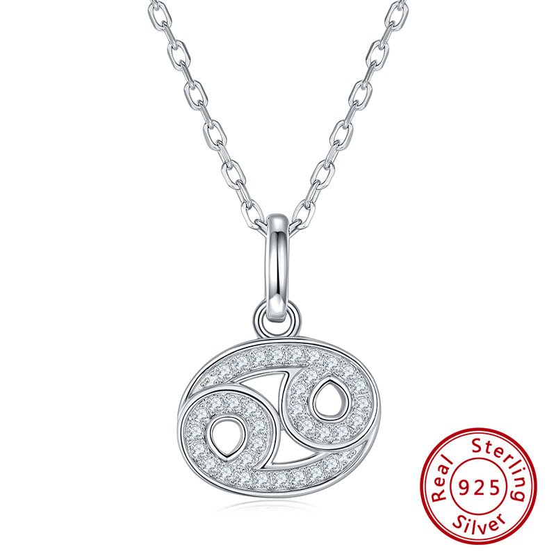Astrological Signs Silver Diamond Necklace - Beyond The Veils