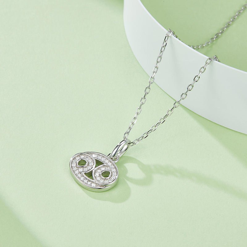 Astrological Signs Silver Diamond Necklace - Beyond The Veils