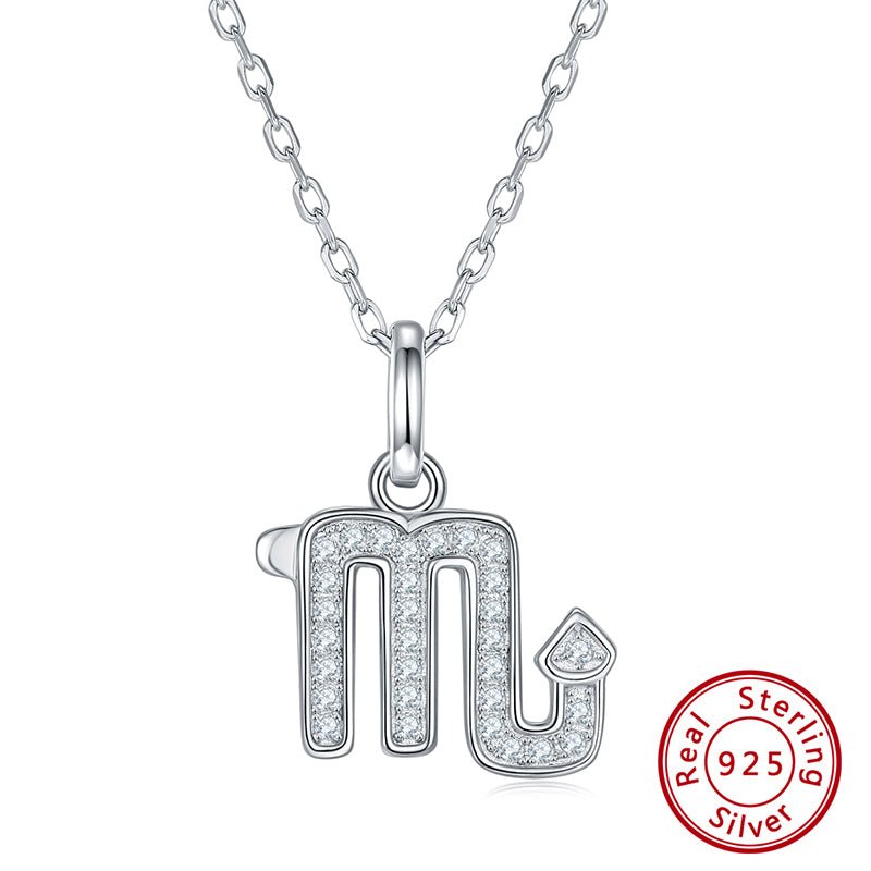 Astrological Signs Silver Diamond Necklace - Beyond The Veils