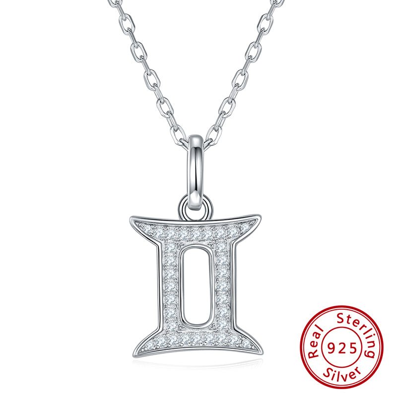 Astrological Signs Silver Diamond Necklace - Beyond The Veils