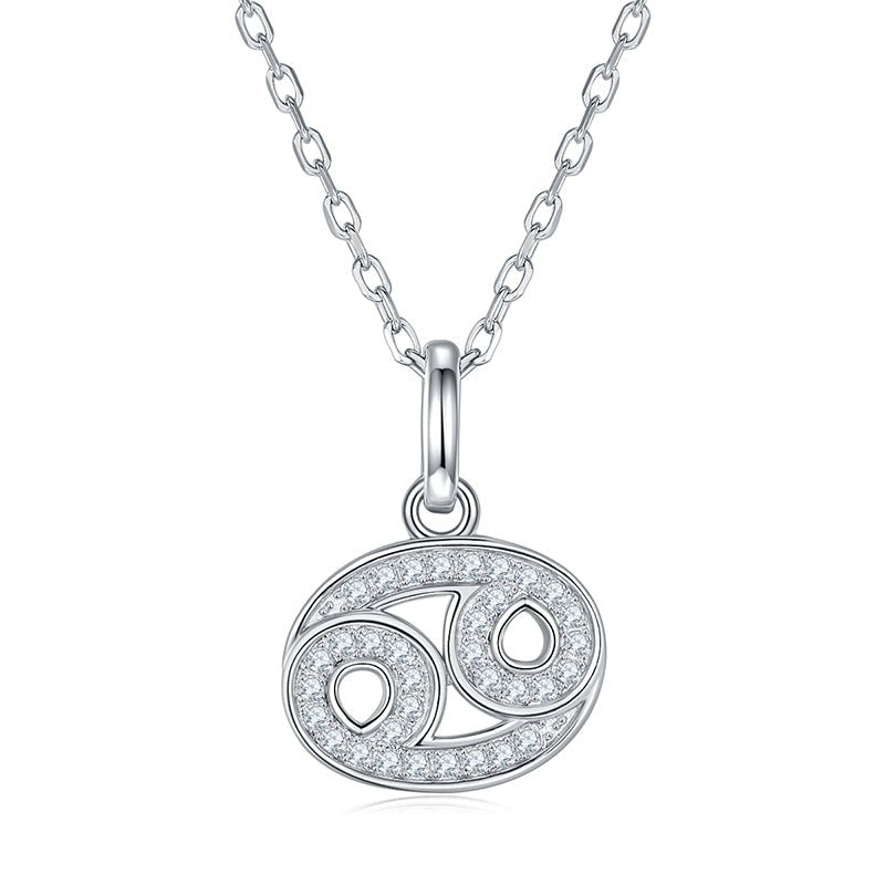Astrological Signs Silver Diamond Necklace - Beyond The Veils