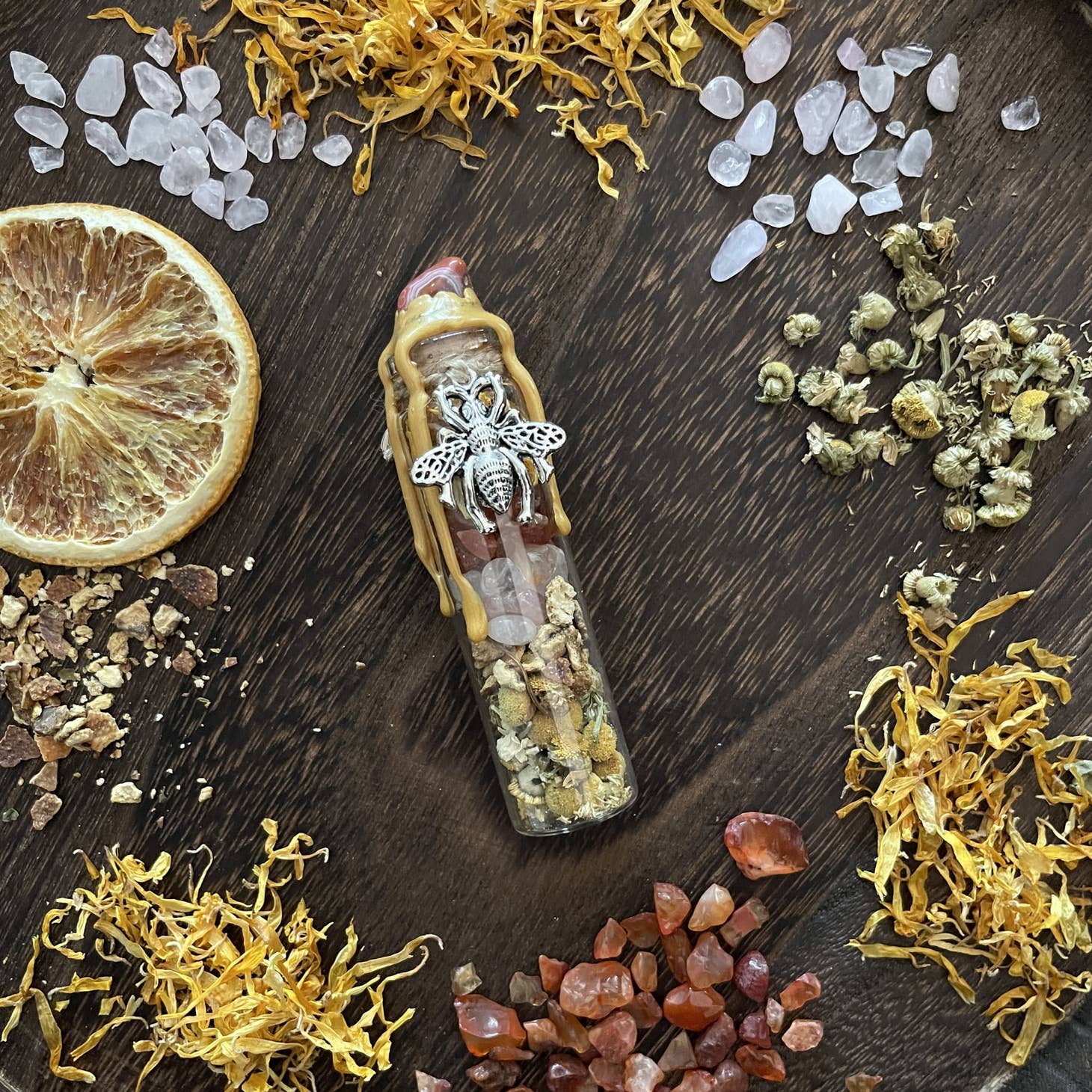Bee Happy Spell Jar, Intention Jar, Witch's Spell Bottle - Beyond The Veils