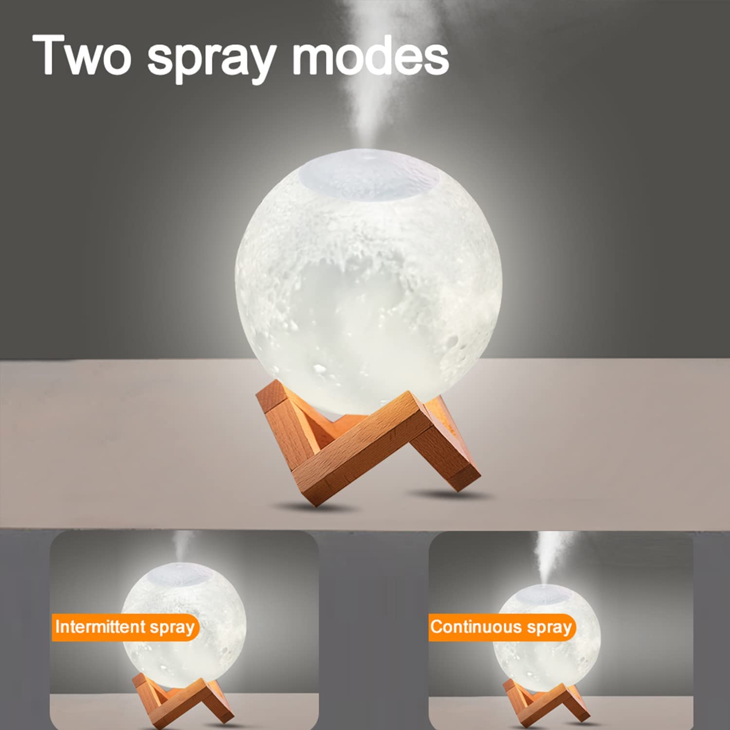 Cool Mist Humidifiers Aroma Oil Diffuser Mini 3D Moon Lamp - Beyond The Veils