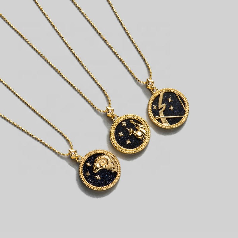 Crystal Shell Zodiac Sign Pendant - Beyond The Veils