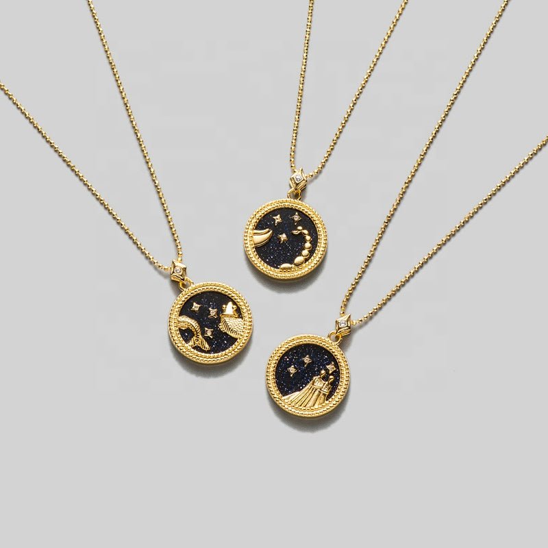 Crystal Shell Zodiac Sign Pendant - Beyond The Veils