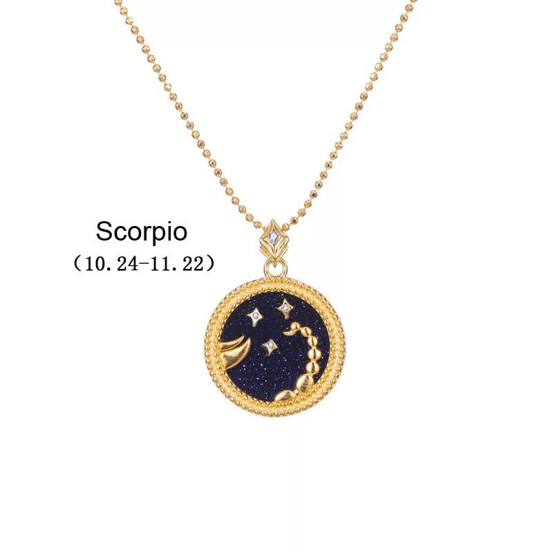 Crystal Shell Zodiac Sign Pendant - Beyond The Veils