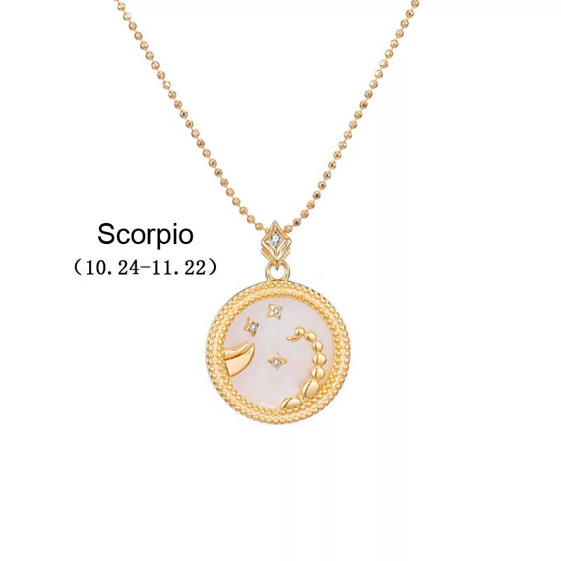 Crystal Shell Zodiac Sign Pendant - Beyond The Veils