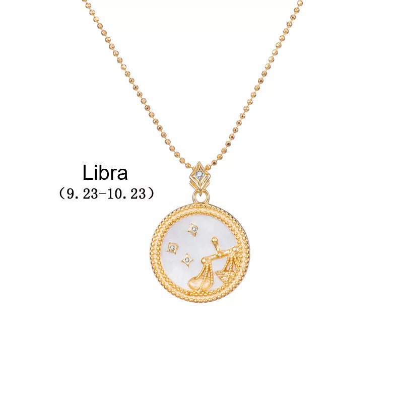 Crystal Shell Zodiac Sign Pendant - Beyond The Veils