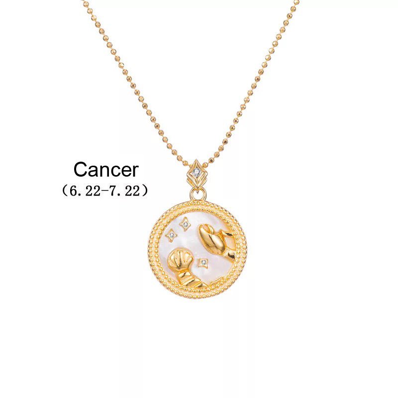 Crystal Shell Zodiac Sign Pendant - Beyond The Veils