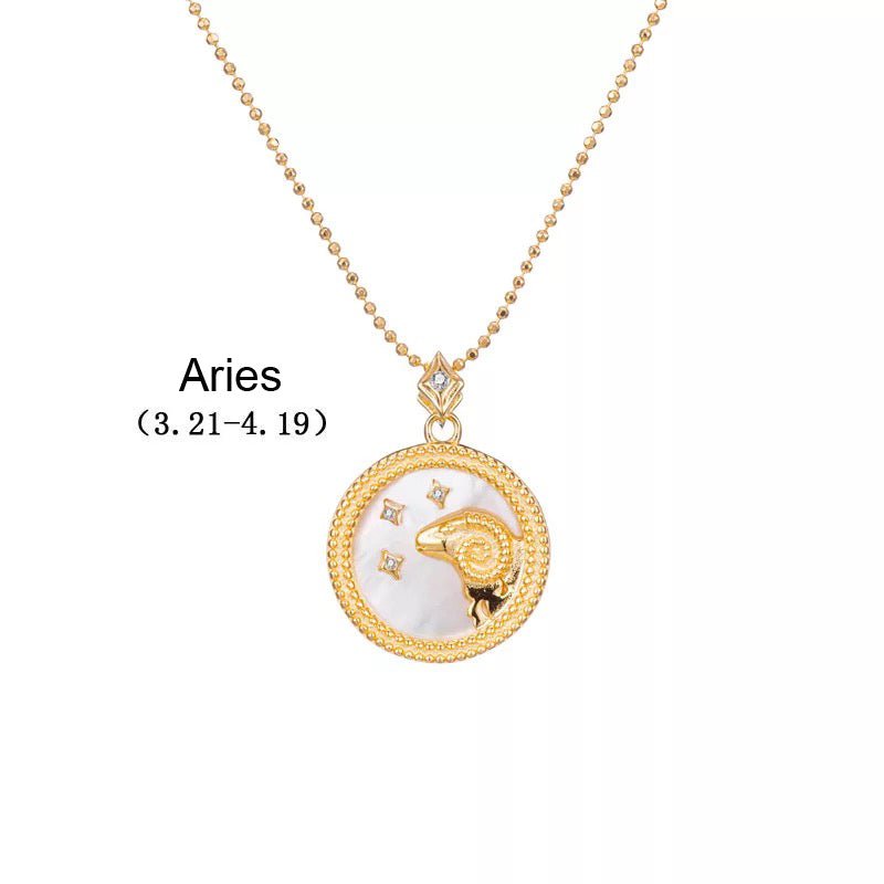 Crystal Shell Zodiac Sign Pendant - Beyond The Veils