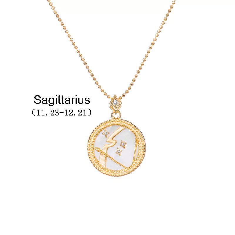Crystal Shell Zodiac Sign Pendant - Beyond The Veils