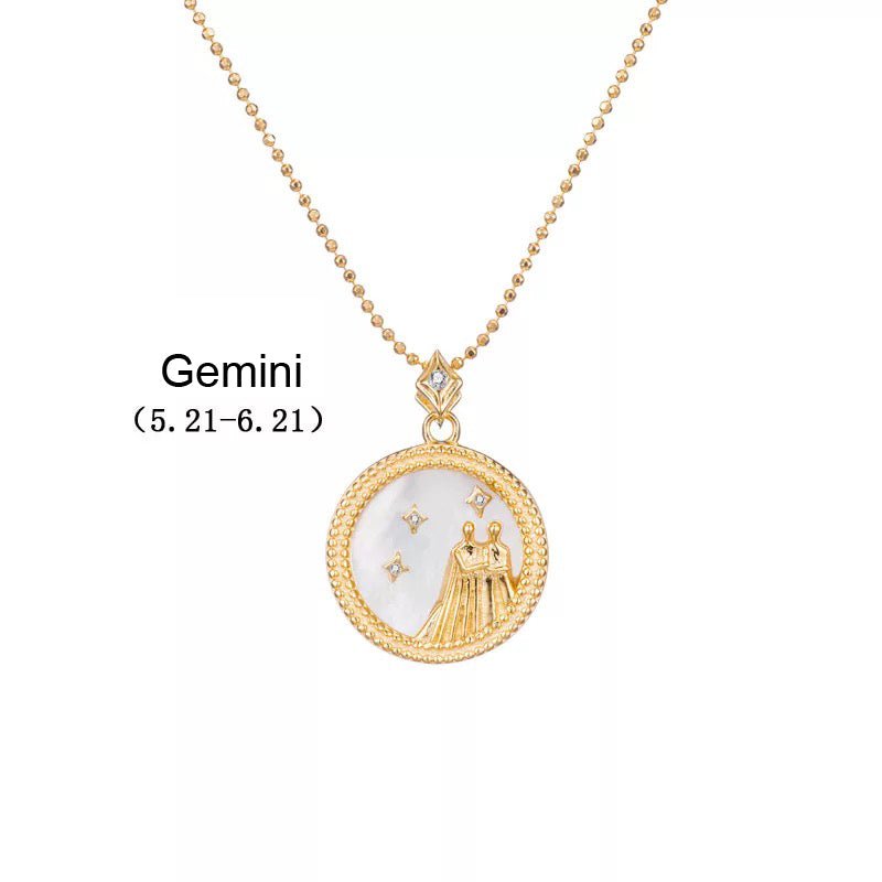 Crystal Shell Zodiac Sign Pendant - Beyond The Veils