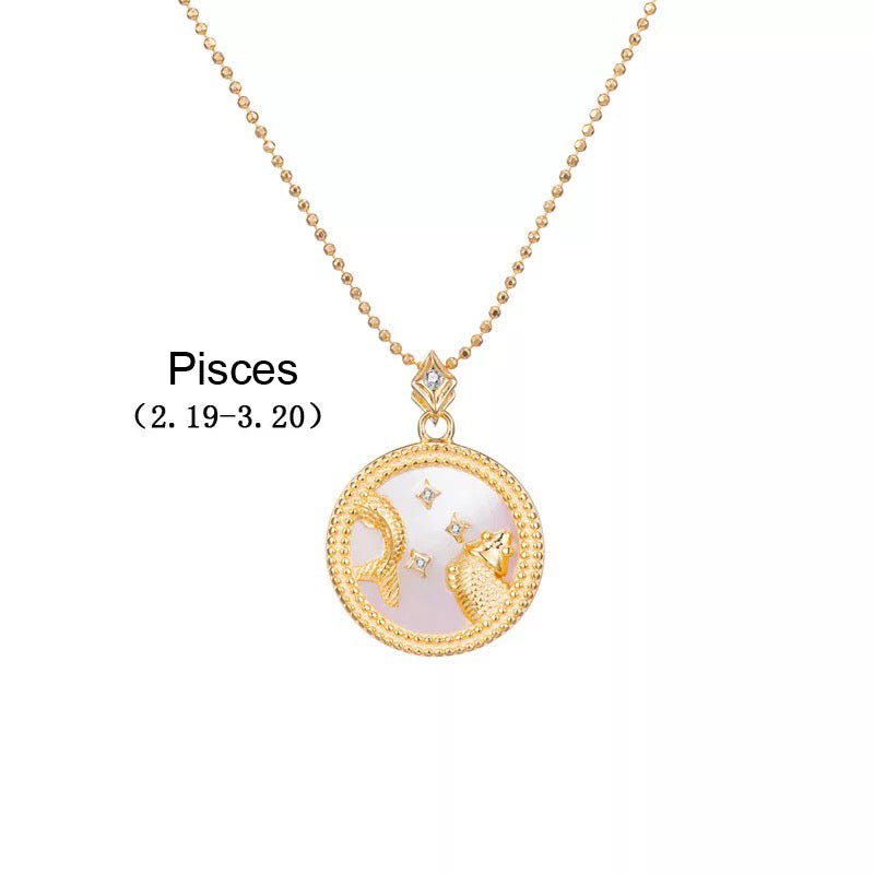 Crystal Shell Zodiac Sign Pendant - Beyond The Veils