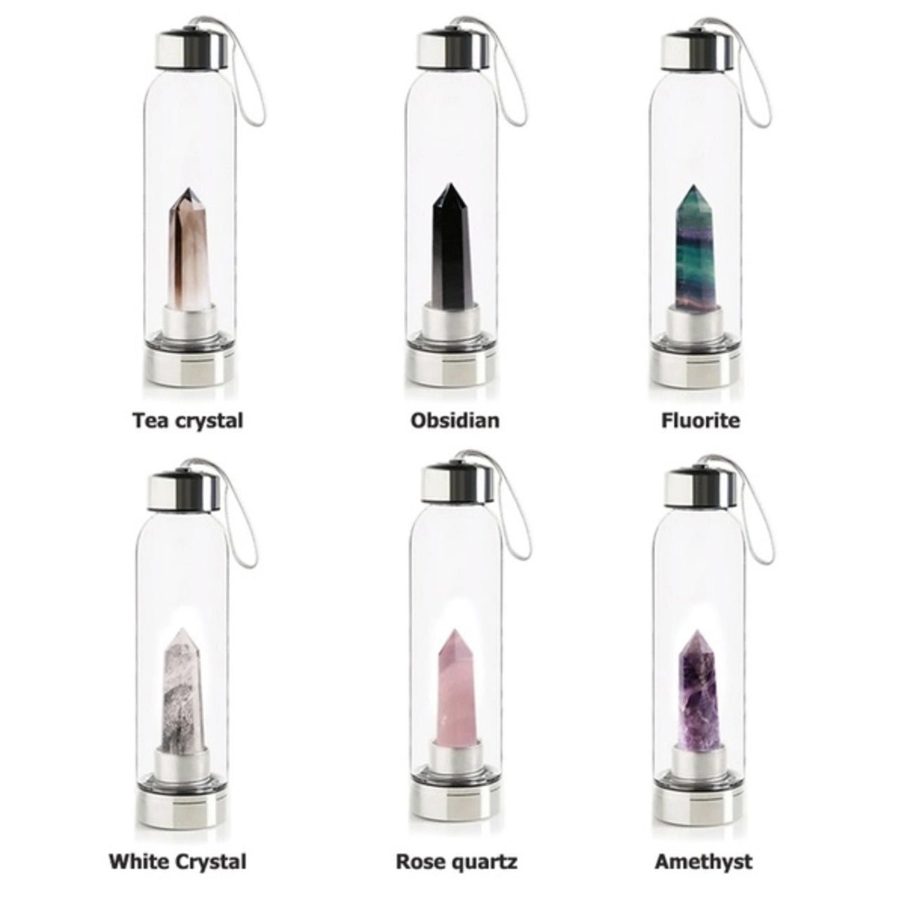 Crystal Water Bottle (6 Colours) - Beyond The Veils